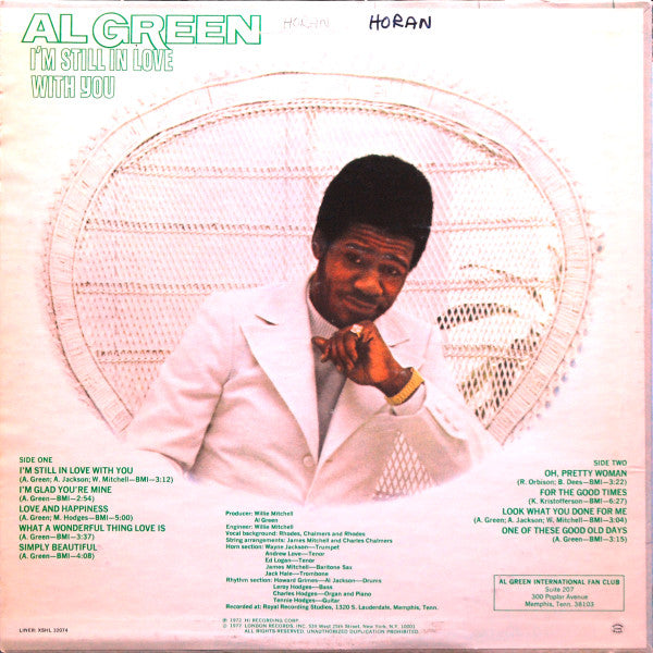 Al Green : I'm Still In Love With You (LP, Album, W -)