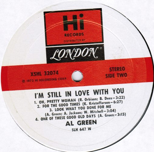 Al Green : I'm Still In Love With You (LP, Album, W -)