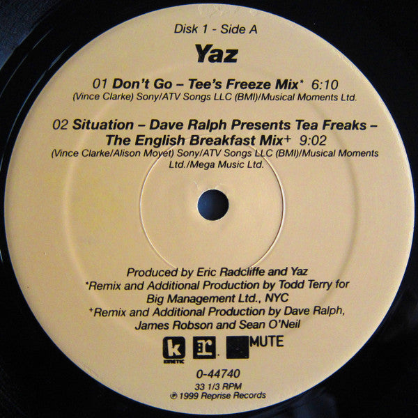 Yazoo : Don't Go / Situation (1999 Remixes) (2x12")