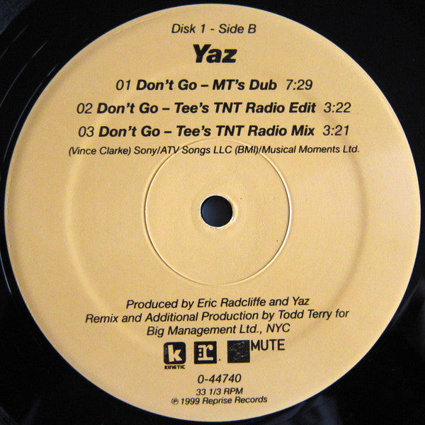 Yazoo : Don't Go / Situation (1999 Remixes) (2x12")