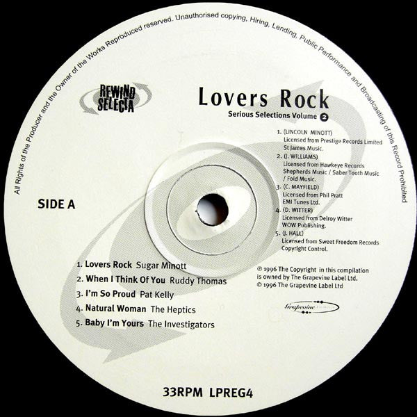 Various : Lovers Rock Serious Selections - Vol. 2 (LP, Comp)