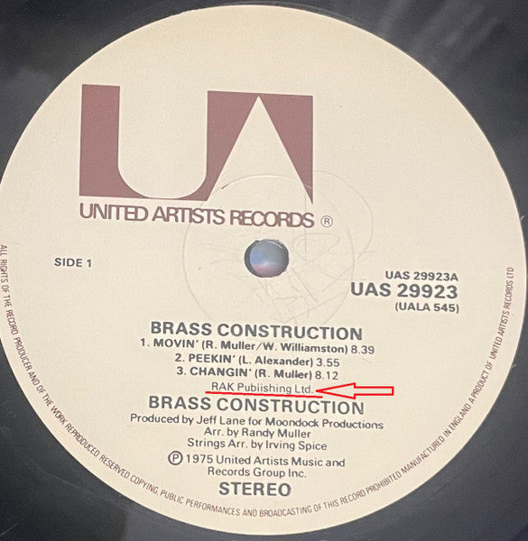 Brass Construction : Brass Construction (LP, Album)