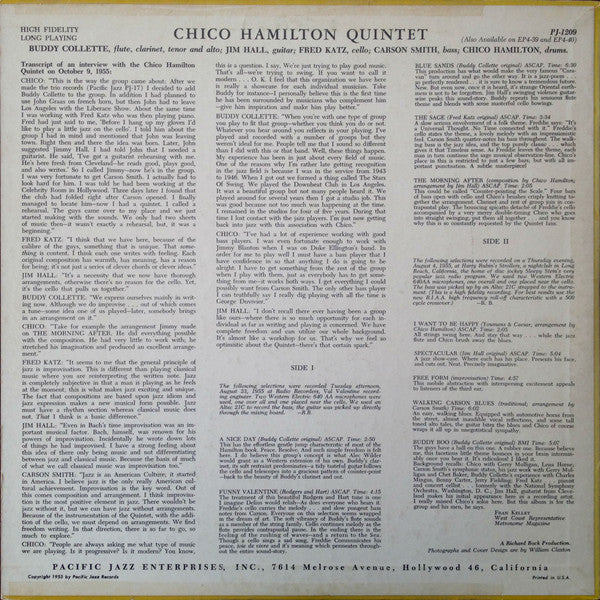 The Chico Hamilton Quintet : Chico Hamilton Quintet (LP, Album)