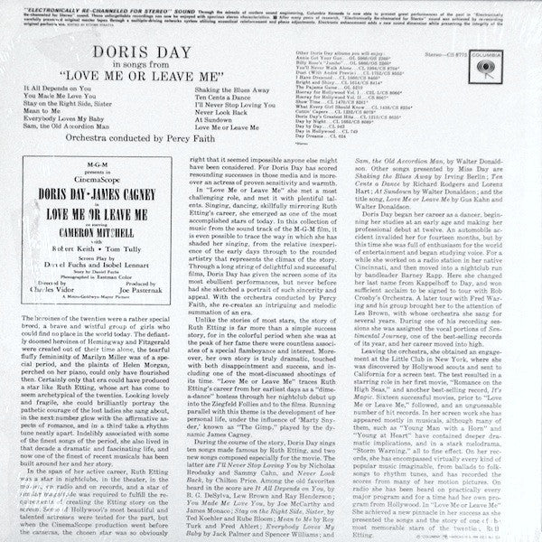Doris Day : Love Me Or Leave Me (LP, RE)