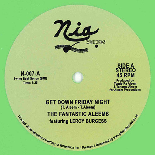 Aleem Featuring Leroy Burgess : Get Down Friday Night (12", RSD, Ltd, RE, Gre)