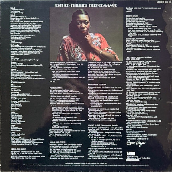 Esther Phillips : Performance (LP, Album)