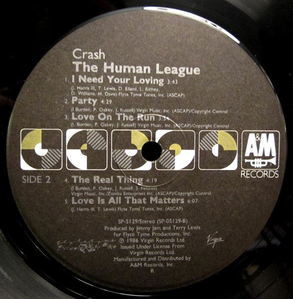 The Human League : Crash (LP, Album, Ind)