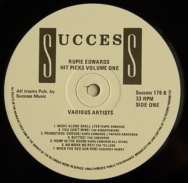 Rupie Edwards : Hit Picks Volume 1 (LP, Comp)