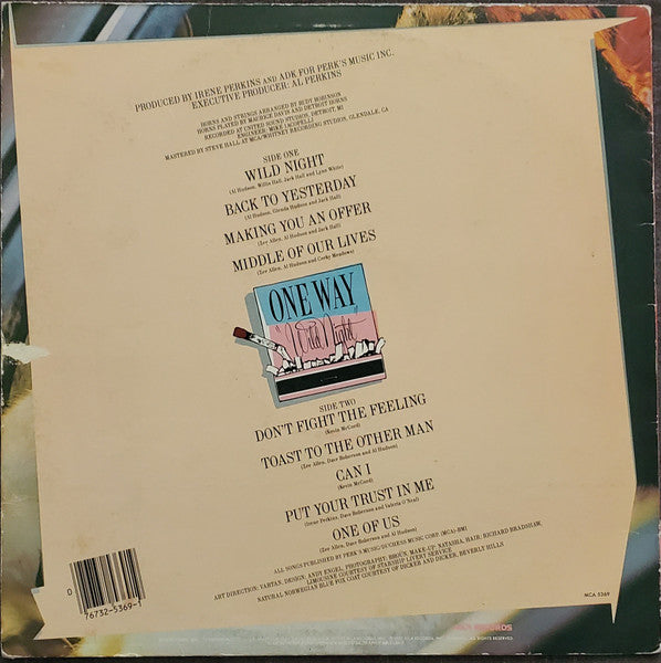 One Way : Wild Night (LP, Album, Pin)