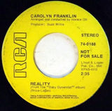 Carolyn Franklin : Reality / It's True I'm Gonna Miss You (7", Promo)