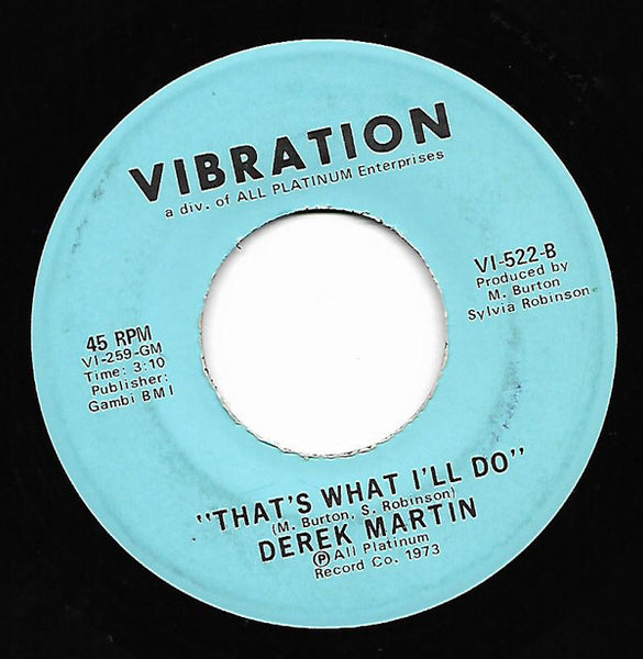 Derek Martin : Falling Out Of Love / That's What I'll Do (7", Single)