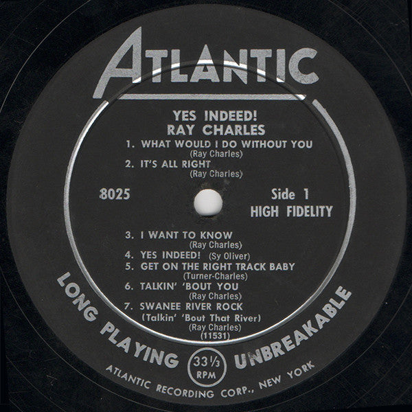 Ray Charles : Yes Indeed! (LP, Album, Mono)