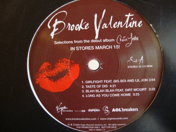 Brooke Valentine : Selections From The Debut Album Chain Letter (12", Promo, Smplr)