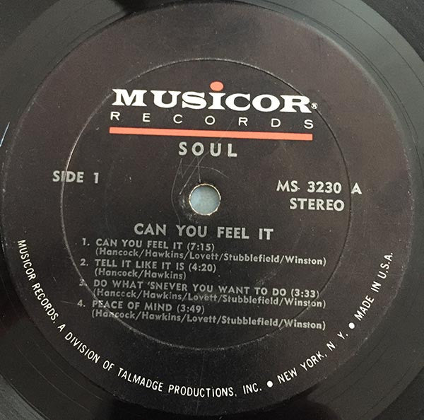 SOUL* : Can You Feel It (LP, Album)