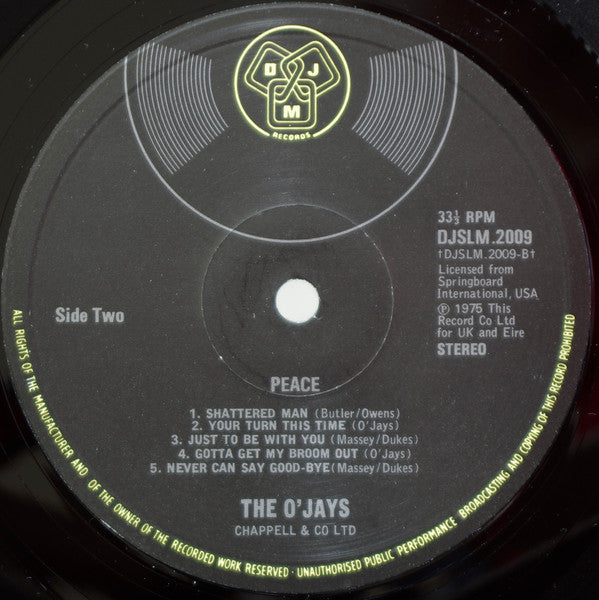The O'Jays : Peace (LP, Album, RE)