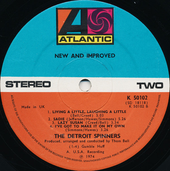 Detroit Spinners* : New & Improved (LP, Album)