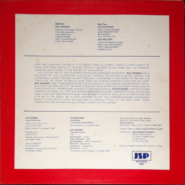 Various : Rockin' This Joint Tonite (LP, Comp, Red)