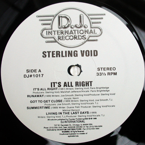Sterling Void : It's All Right (LP, Album)