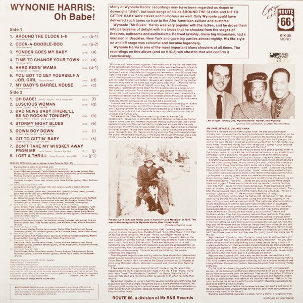 Wynonie "Mr Blues" Harris* : Oh Babe! (LP, Comp, Mono)