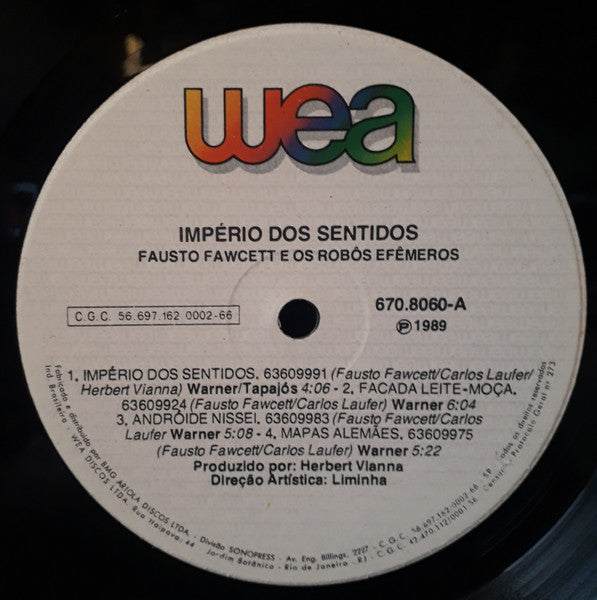 Fausto Fawcett E Os Robôs Efêmeros : Império Dos Sentidos (LP, Album)