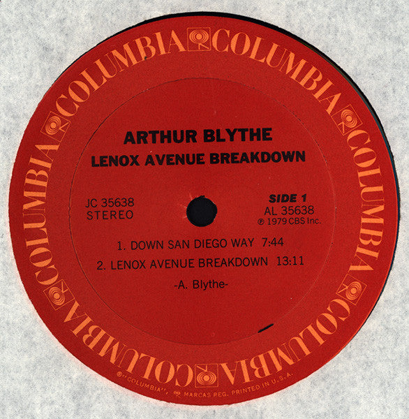 Arthur Blythe : Lenox Avenue Breakdown (LP, Album)