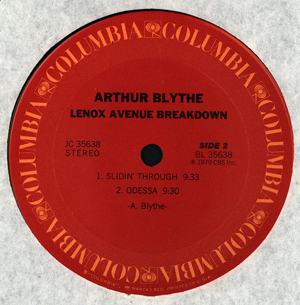 Arthur Blythe : Lenox Avenue Breakdown (LP, Album)