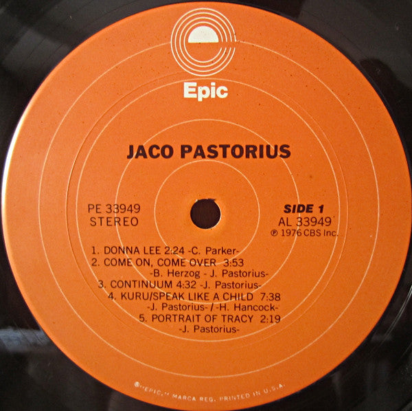Jaco Pastorius : Jaco Pastorius (LP, Album, Ter)