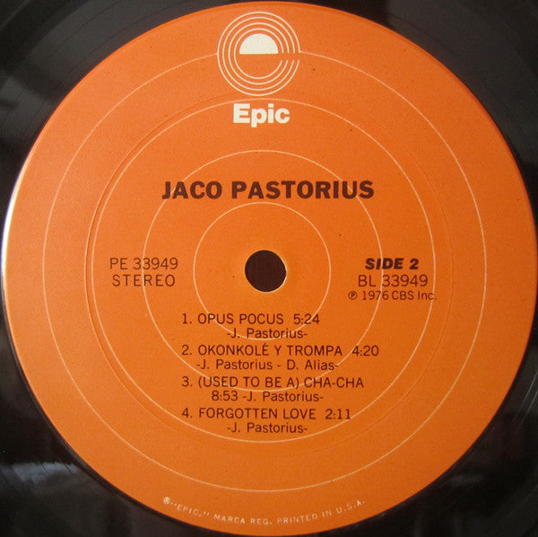 Jaco Pastorius : Jaco Pastorius (LP, Album, Ter)