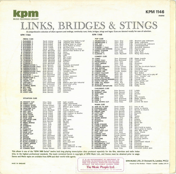 Various : Links, Bridges & Stings (LP)