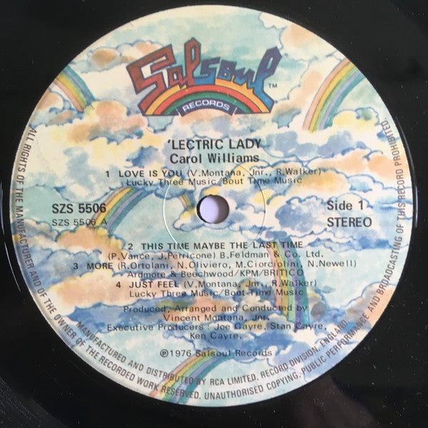 Carol Williams : 'Lectric Lady (LP, Album)