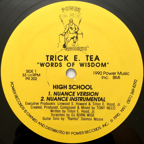 Trick E. Tea : Words Of Fury / Words Of Wisdom (12")