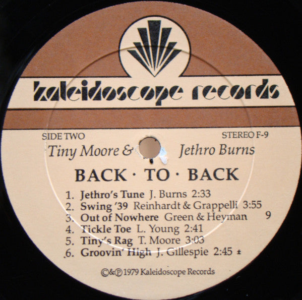 Tiny Moore & Jethro Burns : Back To Back (LP, Album)