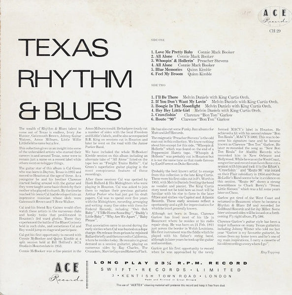 Various : Texas Rhythm And Blues (LP, Comp, Mono)