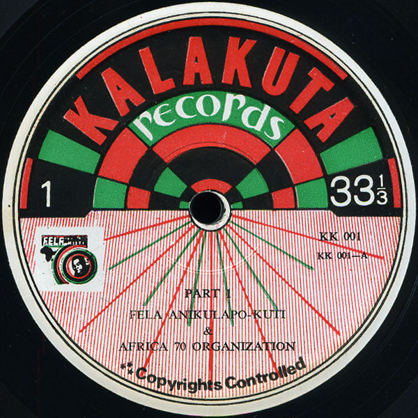 Fẹla* And Afrika 70* : Sorrow Tears And Blood (LP, Album)