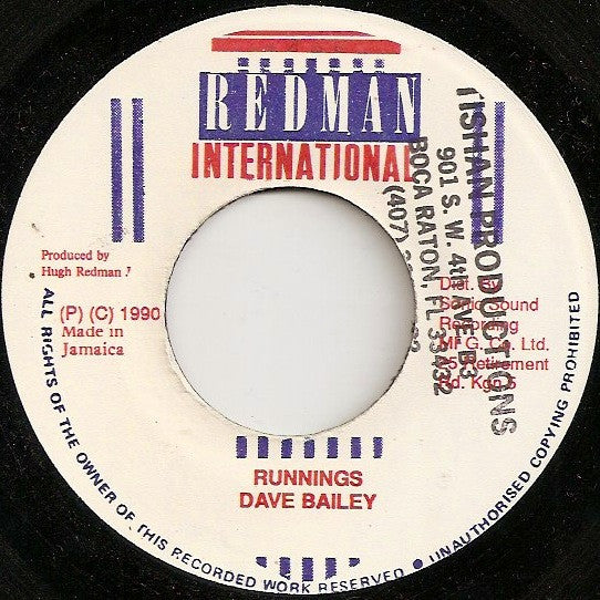 Dave Bailey (3) : Runnings (7")