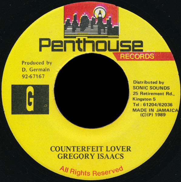 Gregory Isaacs : Counterfeit Lover (7")