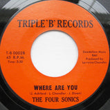The Four Sonics : Blue Velvet / Where Are You (7")
