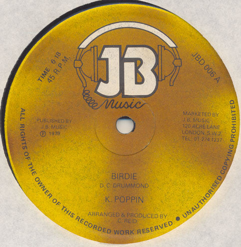 Keith Poppin : Birdie / Hold Not Thy Peace (12")