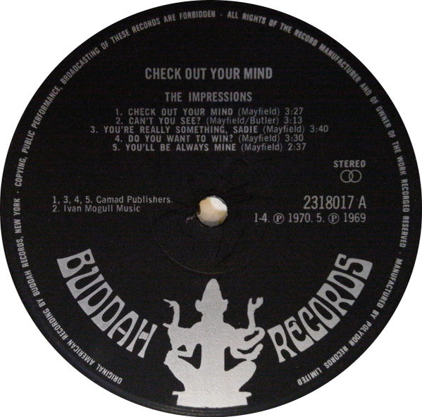 The Impressions : Check Out Your Mind (LP, Album)
