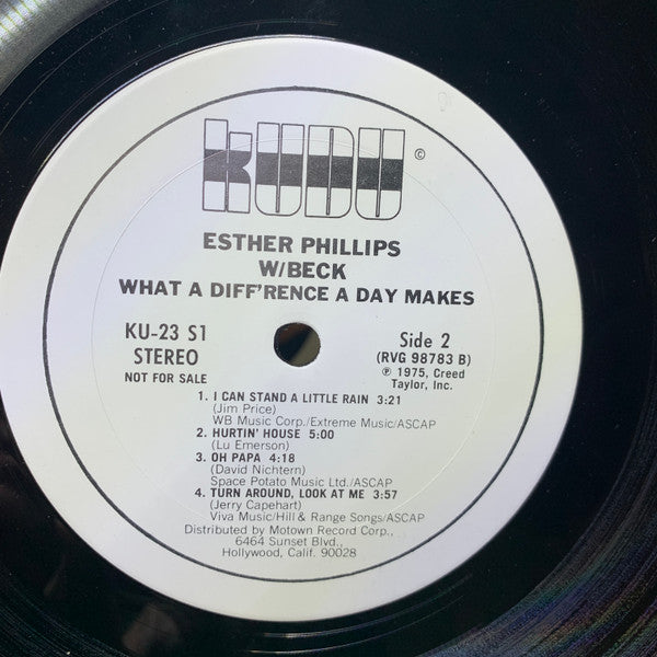Esther Phillips With Beck* : What A Diff'rence A Day Makes (LP, Promo)