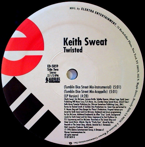 Keith Sweat : Twisted (12", Promo)