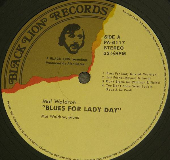 Mal Waldron : Blues For Lady Day (LP, Album, RE)