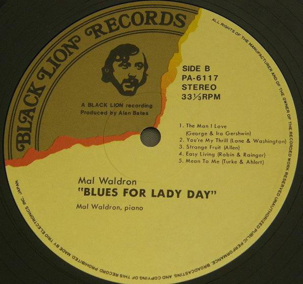 Mal Waldron : Blues For Lady Day (LP, Album, RE)
