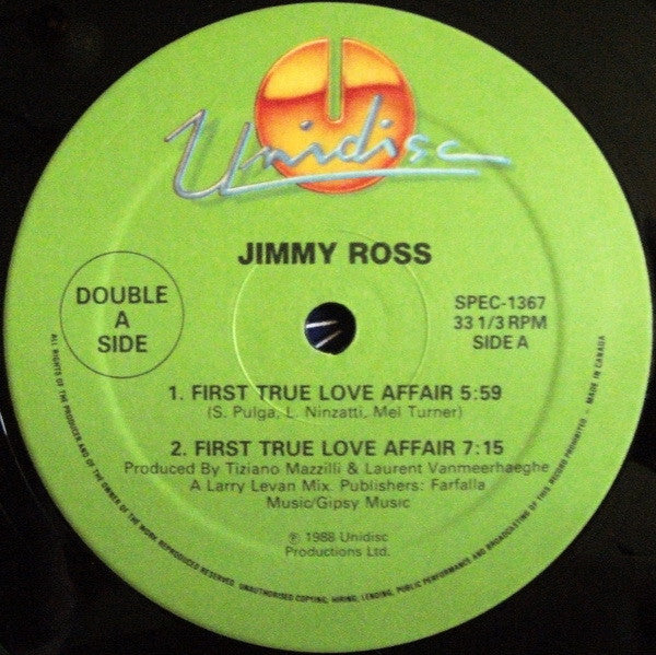 Jimmy Ross / Jago : First True Love Affair / I'm Going To Go (Remix) (12", Gre)