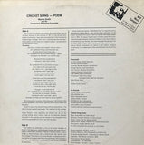 Warren Smith And The Composer's Workshop Ensemble : Cricket Song-Poem (LP, Album)