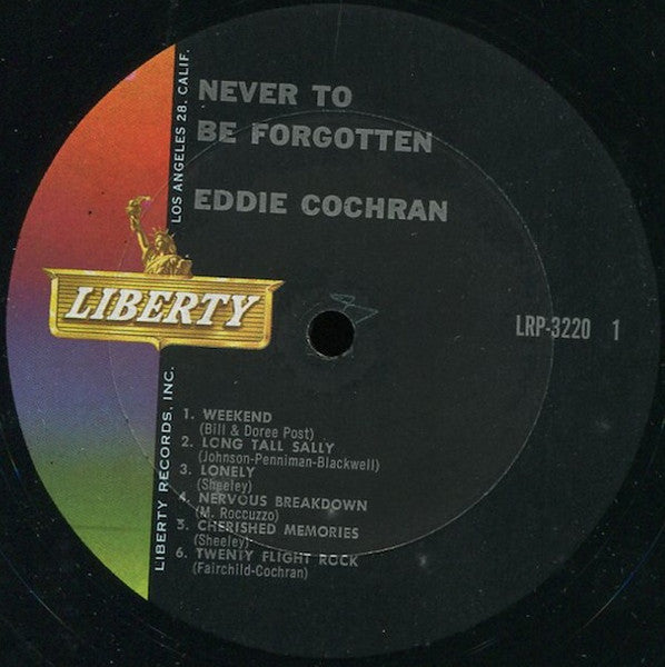 Eddie Cochran : Never To Be Forgotten (LP, Album, Mono)