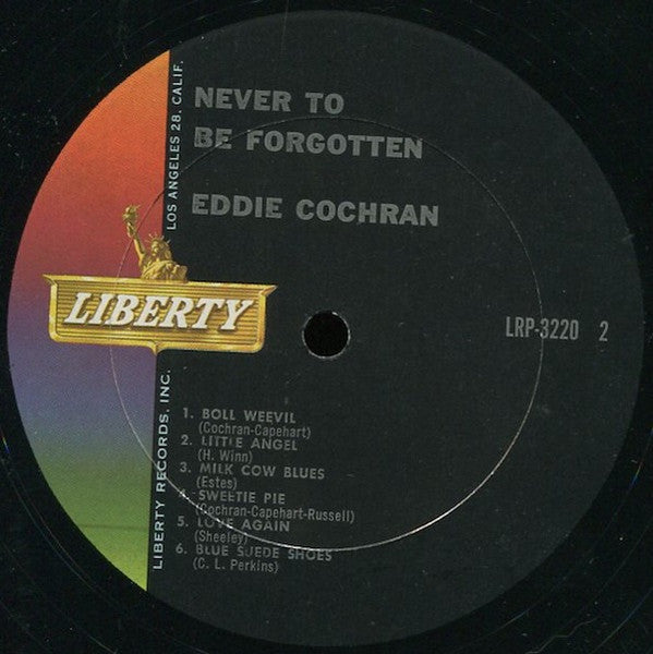 Eddie Cochran : Never To Be Forgotten (LP, Album, Mono)