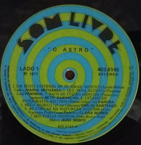 Various : O Astro (Trilha Sonora Original Da Novela) (LP, Album, Comp)