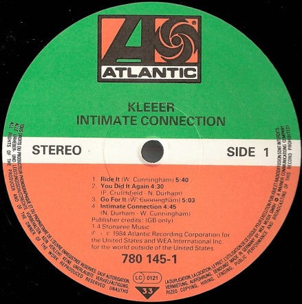 Kleeer : Intimate Connection (LP, Album)