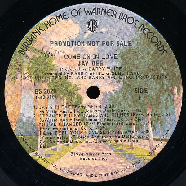 Jay Dee (3) : Come On In Love (LP, Album, Promo)